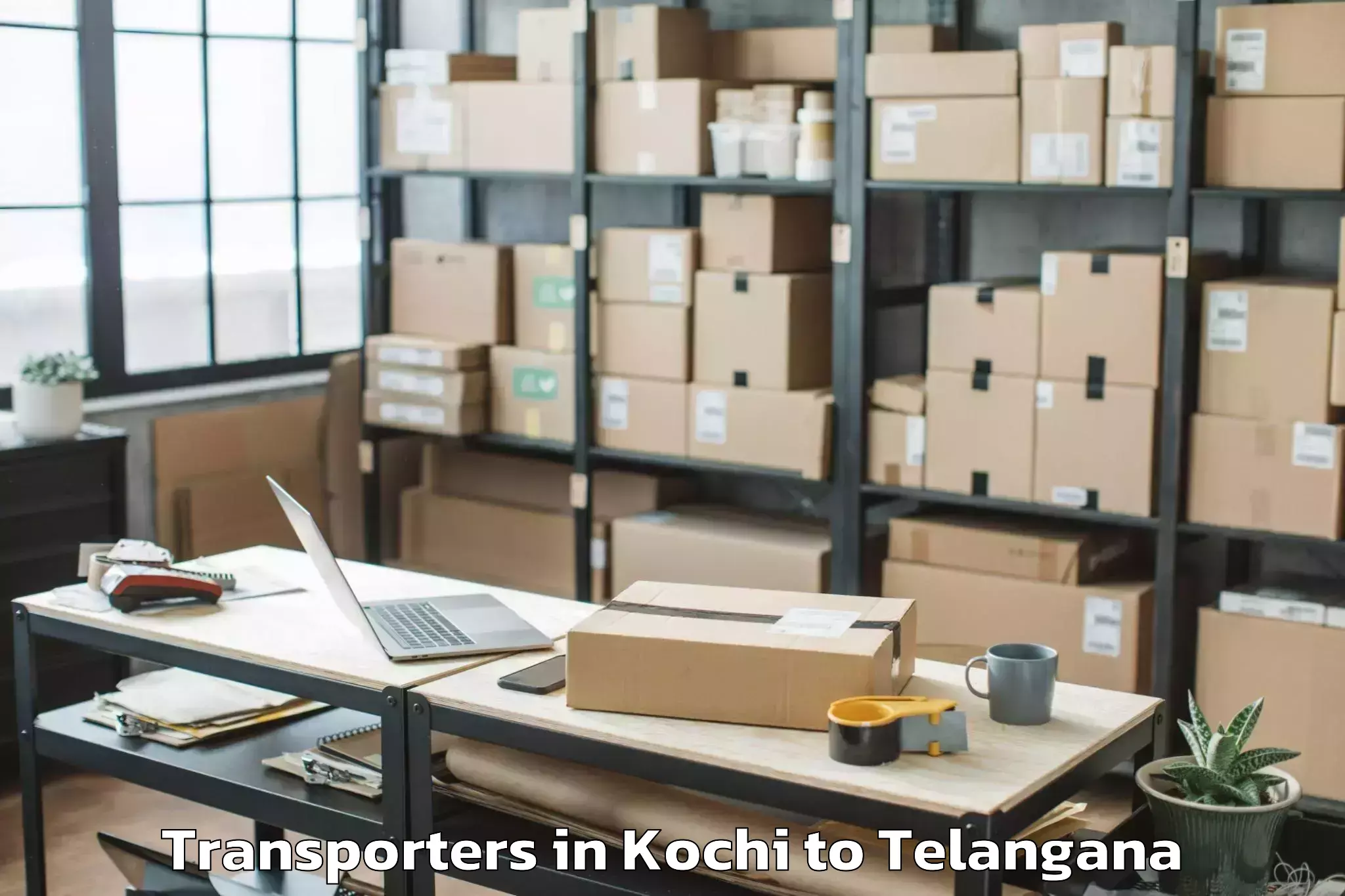 Book Kochi to Mutharam Manthani Transporters Online